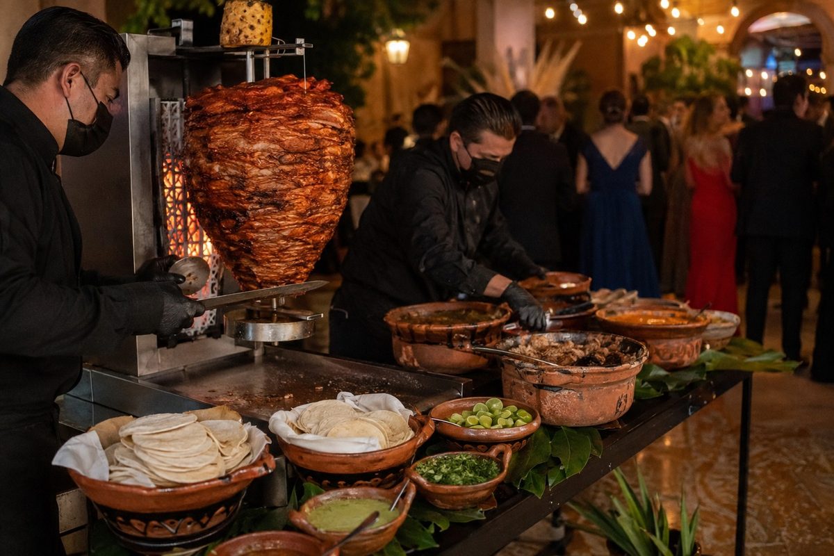 Taquiza servida para un evento