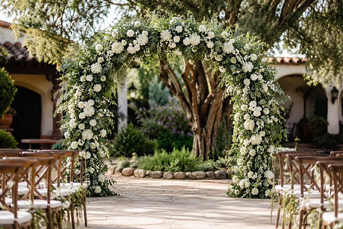 Arco de flores para una celebración